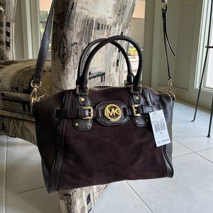 Michael Kors Brown Leather and Suede Satchel/Purse